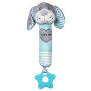 Plišana skviki igračka pas grey&mint
