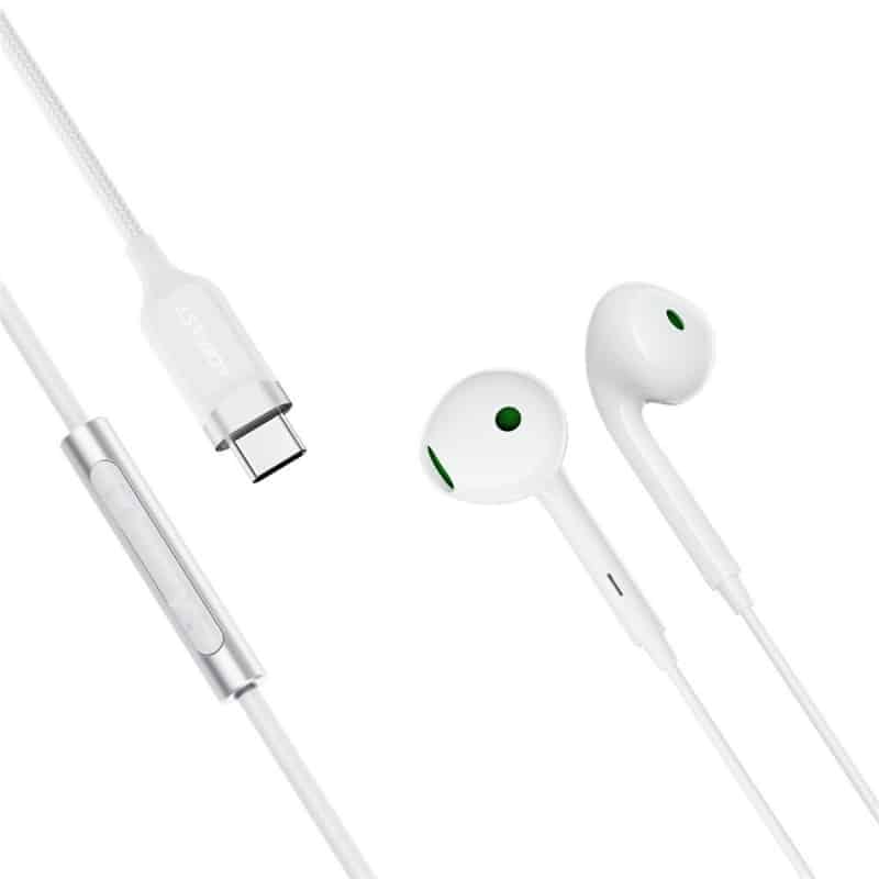 Žičane slušalice USB-C Acefast L7 bijele