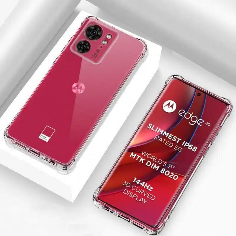 Techsuit Shockproof Clear Silicone prozirna maskica otporna na udarce za Motorola Edge 40 / Edge (2023)