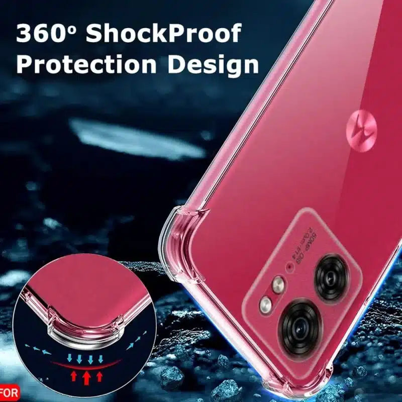 Techsuit Shockproof Clear Silicone prozirna maskica otporna na udarce za Motorola Edge 40 / Edge (2023)
