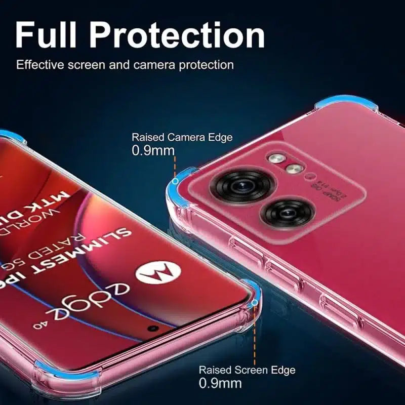 Techsuit Shockproof Clear Silicone prozirna maskica otporna na udarce za Motorola Edge 40 / Edge (2023)