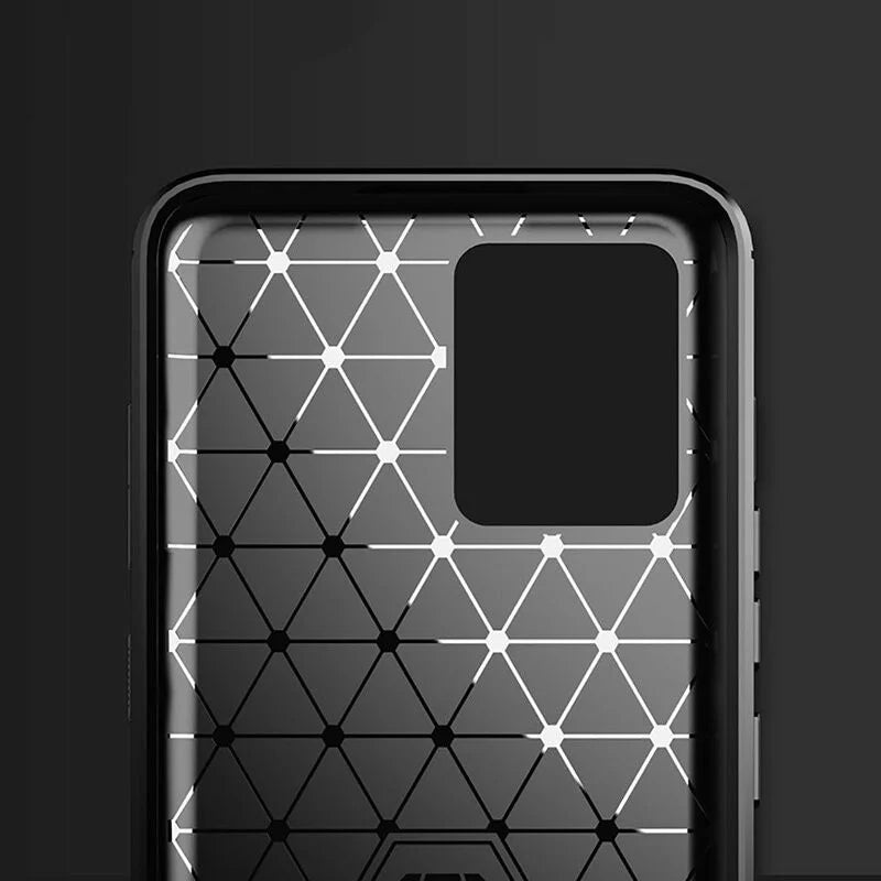 Techsuit Carbon Silicone maska za Realme 8 4G / 8 Pro 4G – crna