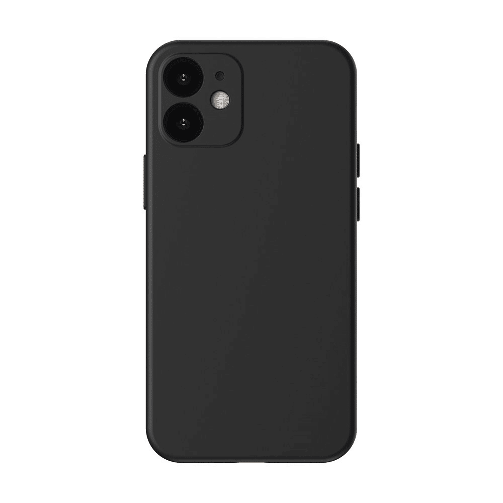 Baseus Liquid Silica Gel Case Fleksibilna gel maska ​​za iPhone 12 Classic crna