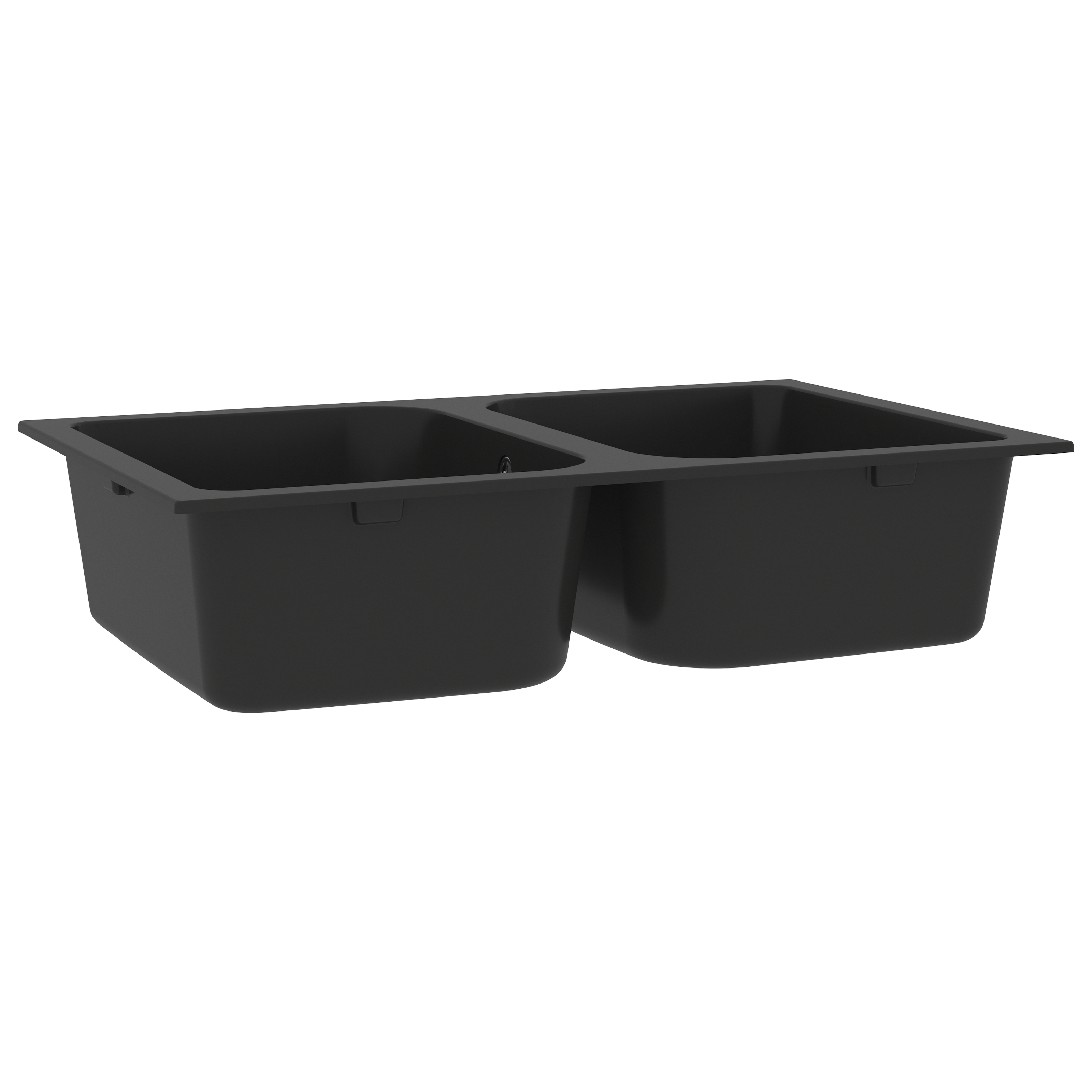 Kuhinjski umivaonik Crna 76 x 48 x 30 cm Kvarc i smola