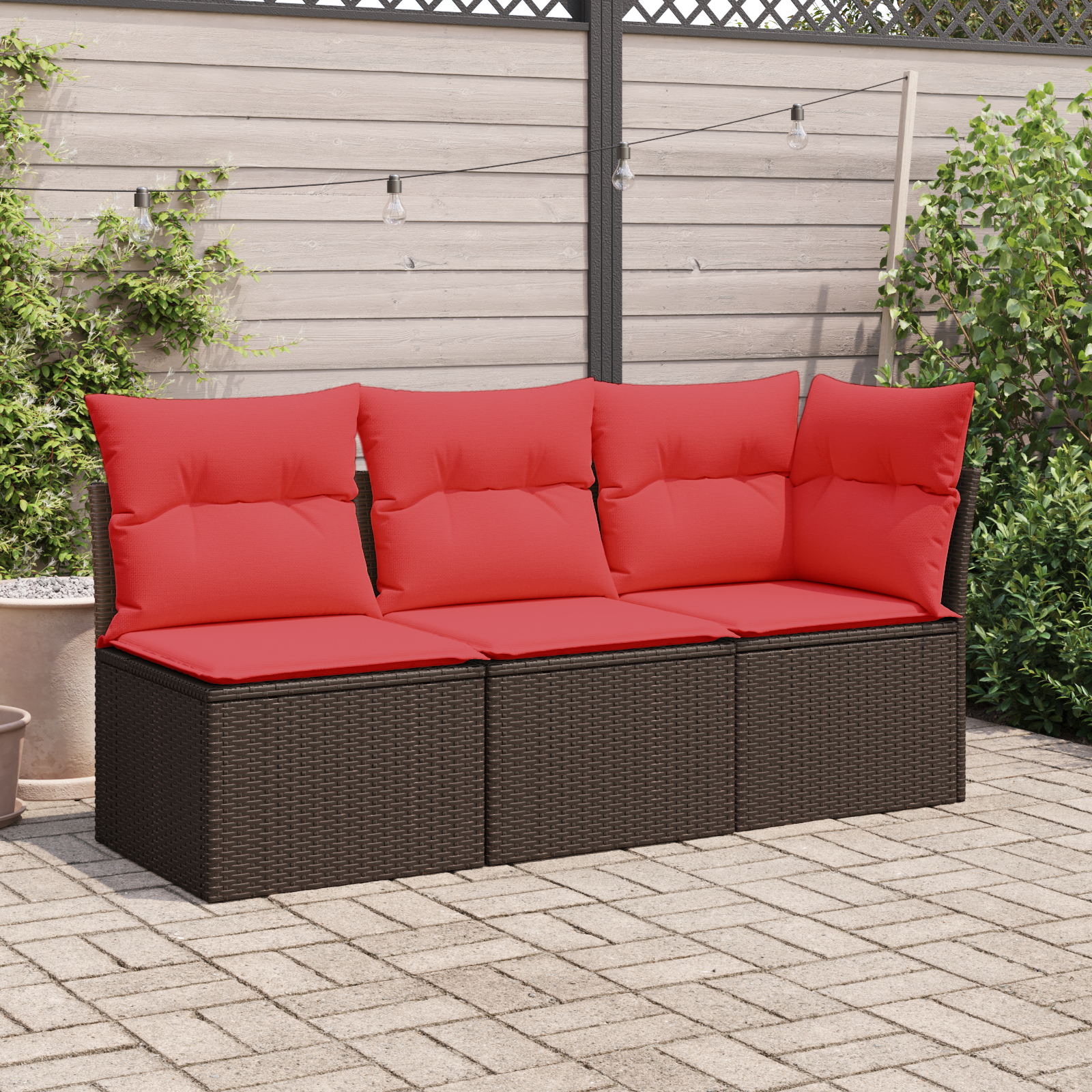 | Vrtni kauč | s jastukom Smeđa 62 x 62 x 69 cm Poli ratan