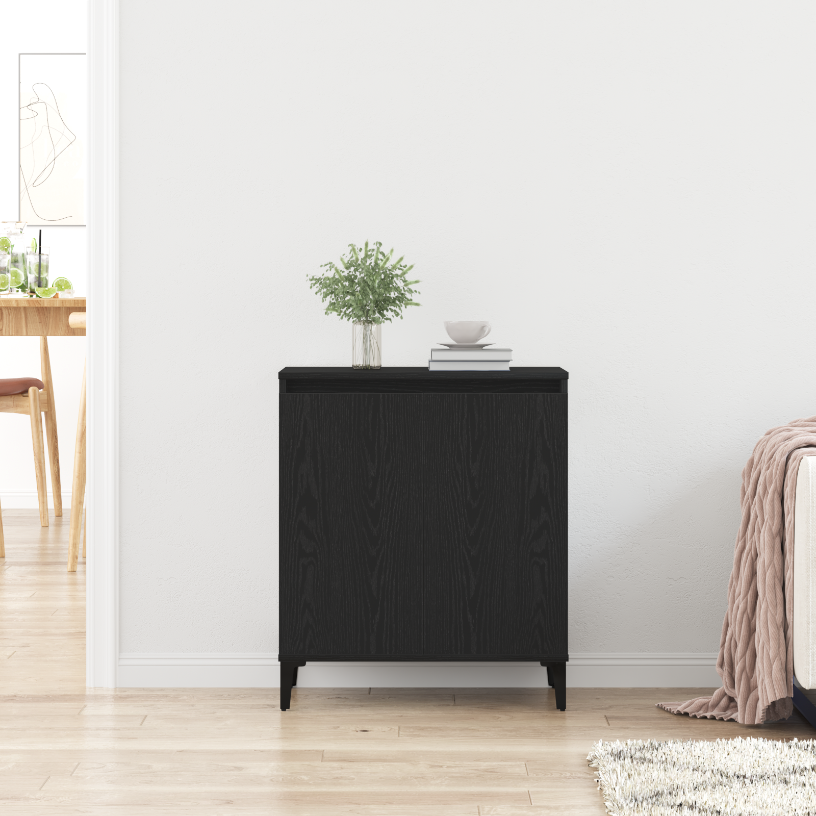 Kreveta Crni hrast 60 x 35 x 70 cm Konstruirano drvo
