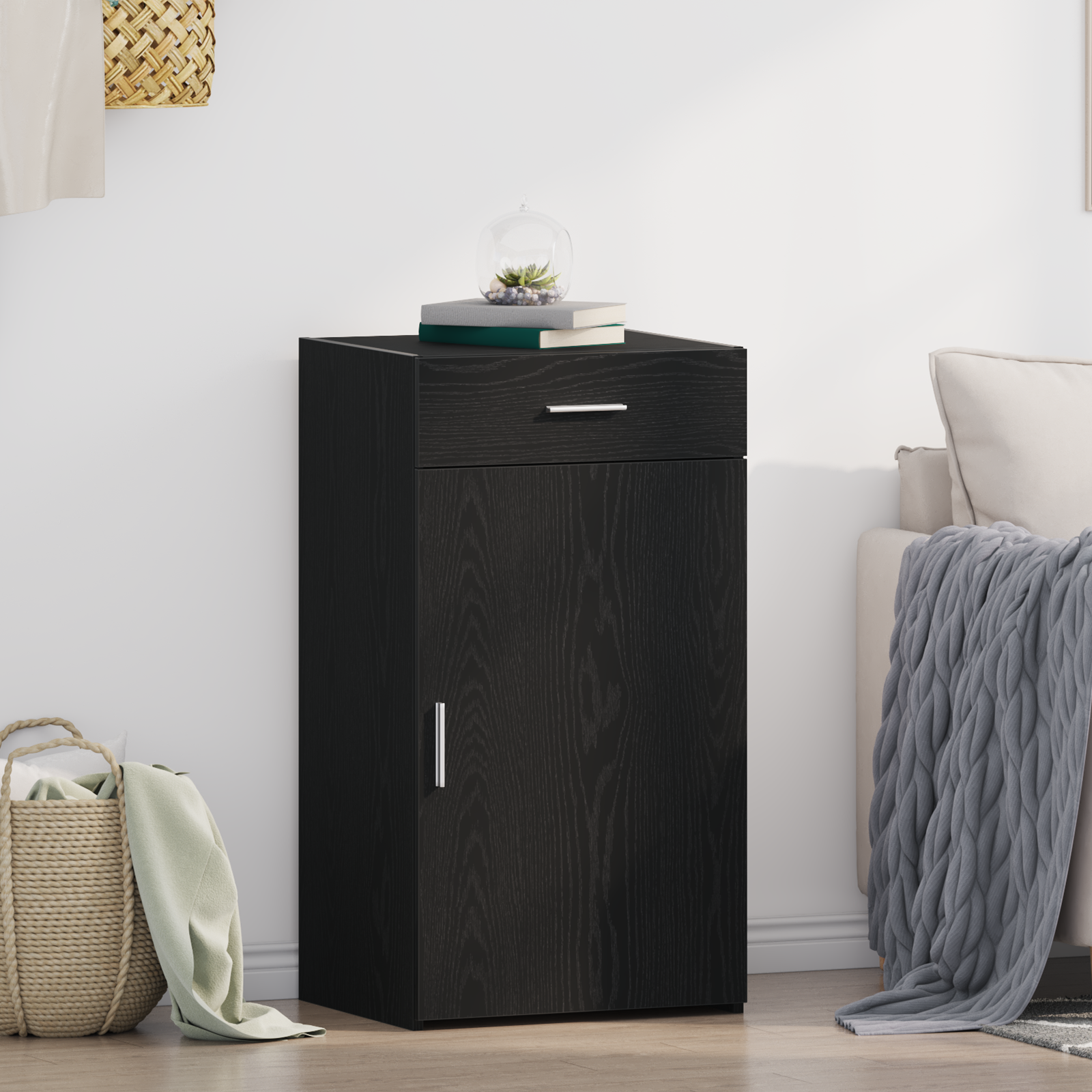 Kreveta s ladicama Crni hrast 50 x 42,5 x 93 cm