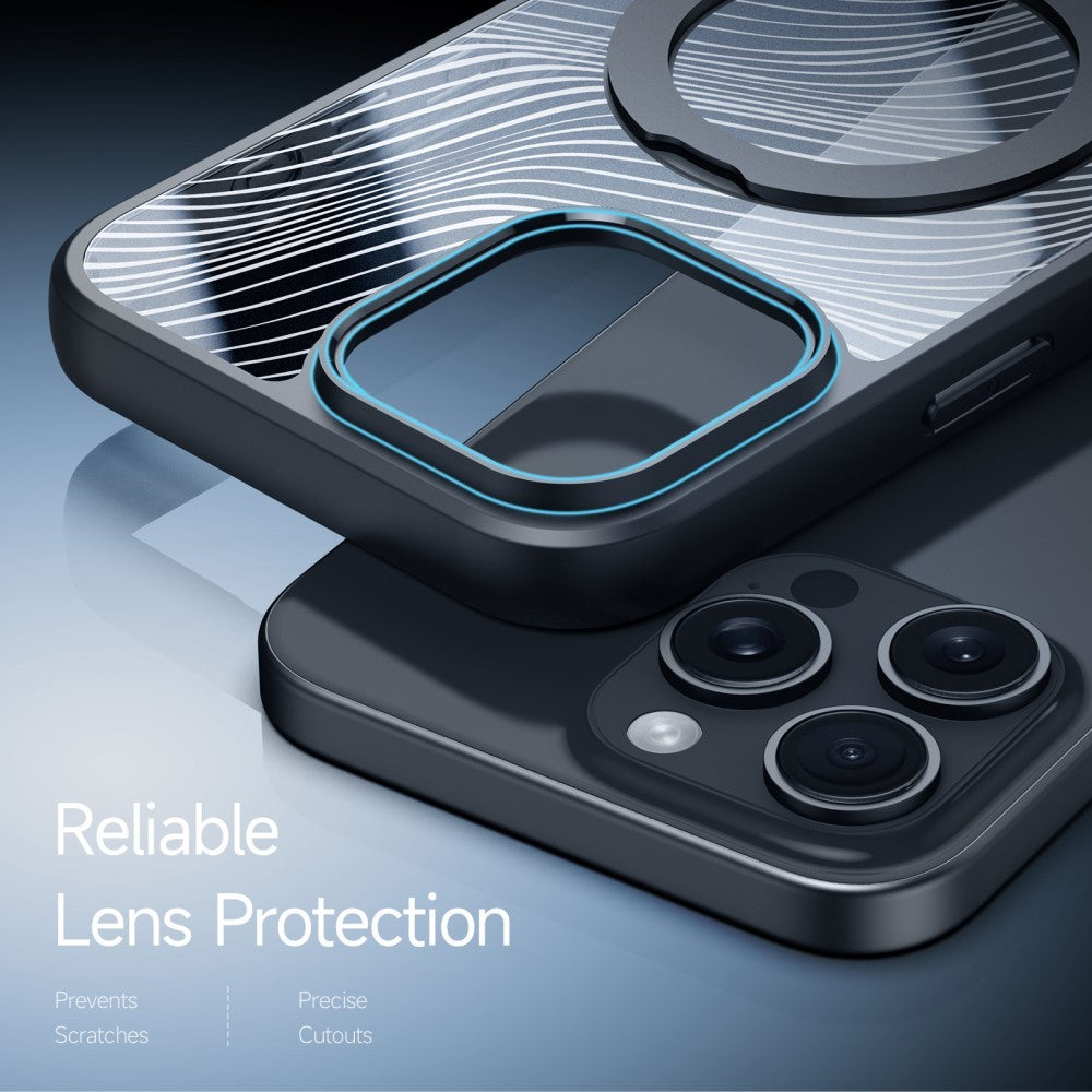 Dux Ducis Aimo Mag maska sa MagSafe i postoljem za iPhone 16 Pro Max – crna