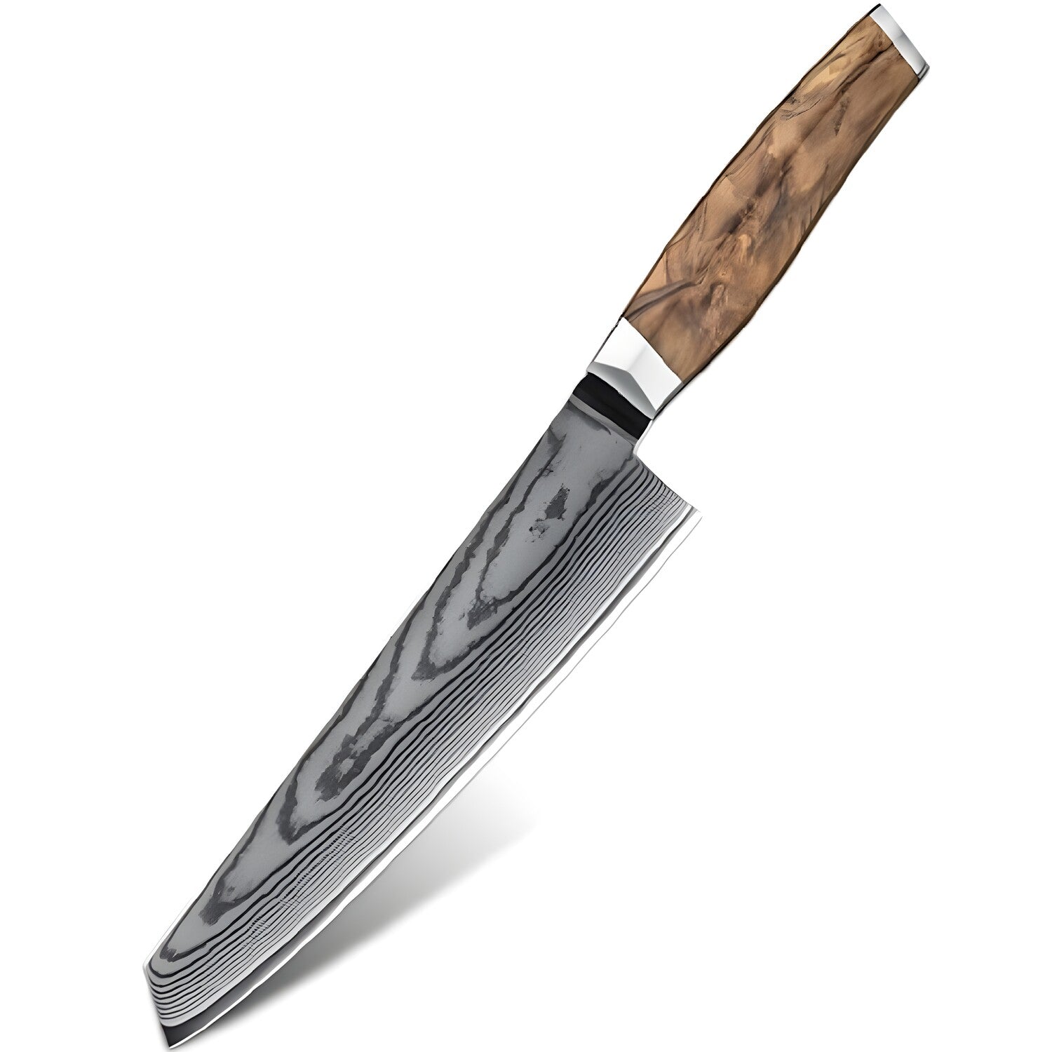 Damaskasti kuhinjski nož ZE-37559 - Kiritsuke / Smeđa KP37559