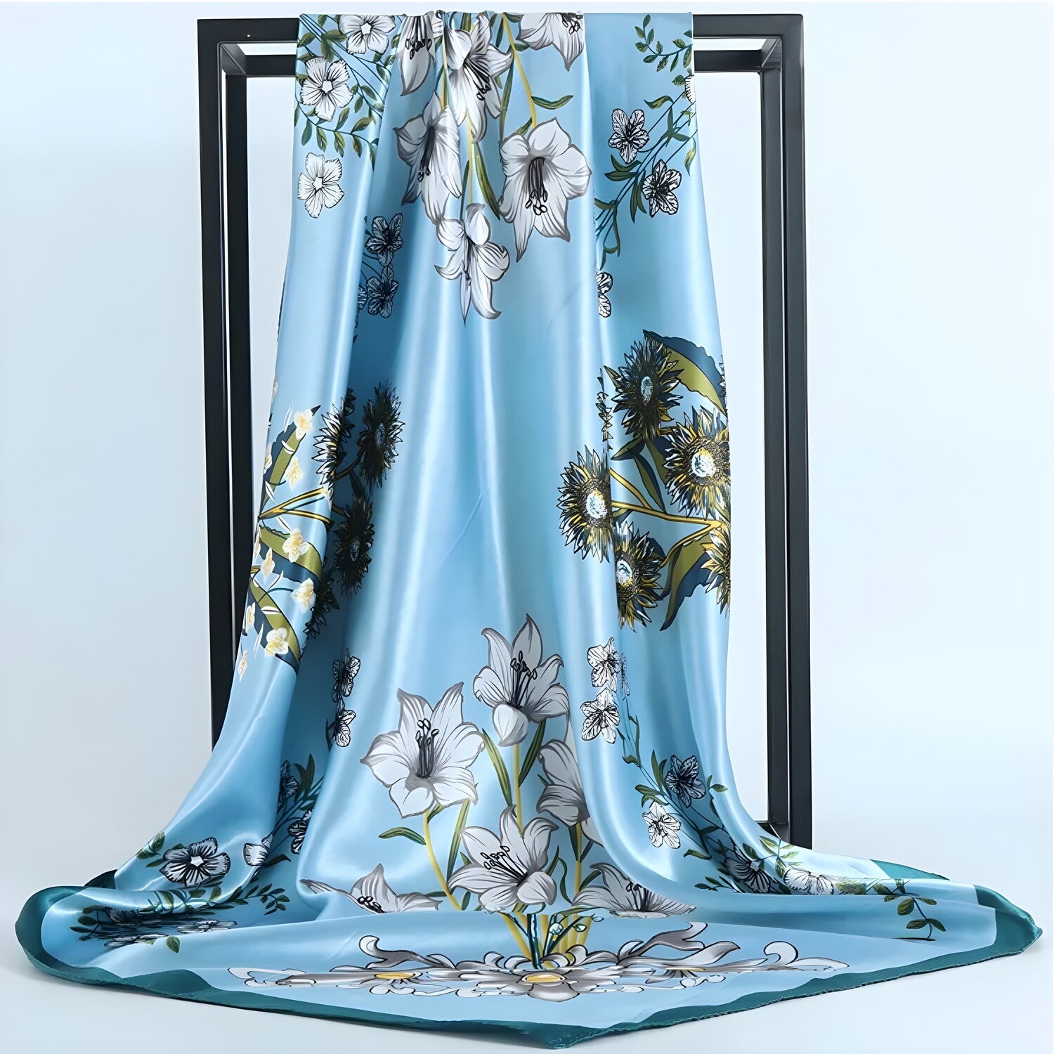 Šal KA-33859 - Plava / Cvjetovi KP33859