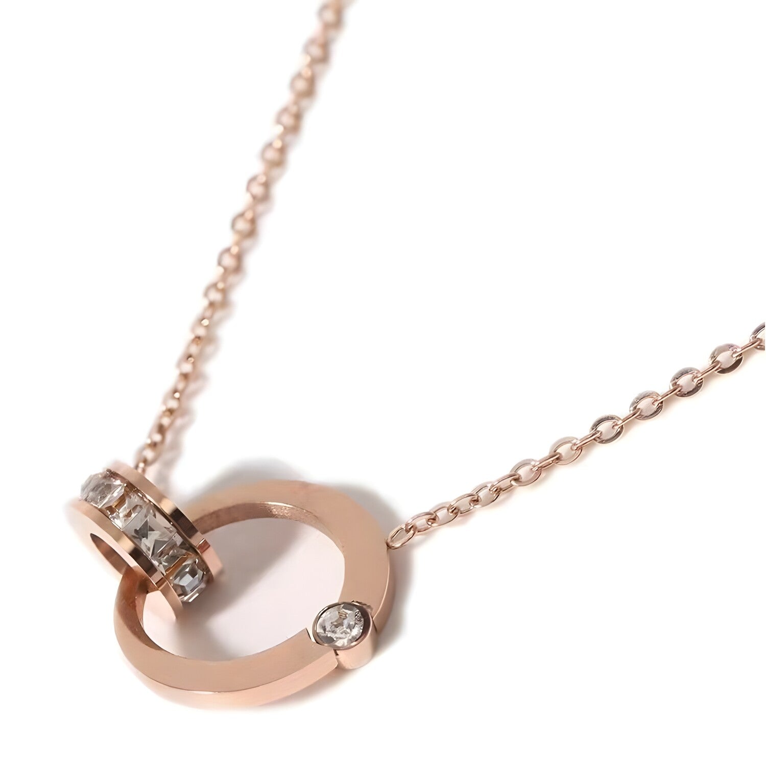 Ogrlica KI-15289 - Zlatna / Ružičasta KP15289