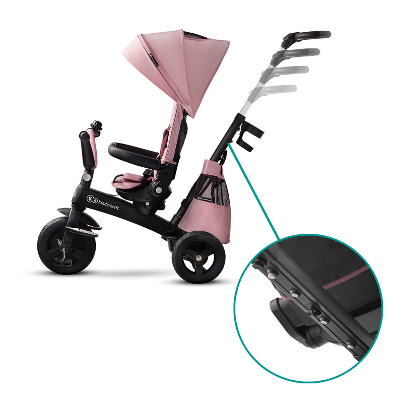 Kinderkraft Tricikl EASYTWIST roza