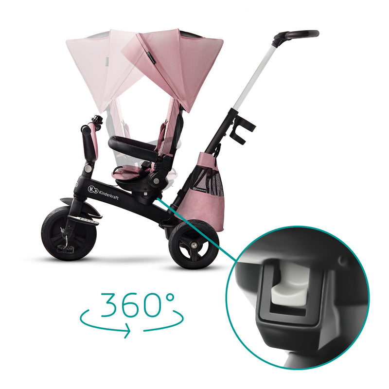 Kinderkraft Tricikl EASYTWIST roza