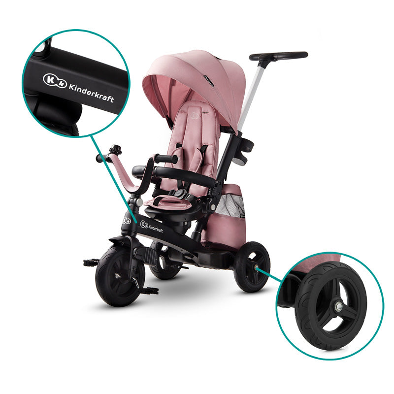 Kinderkraft Tricikl EASYTWIST roza