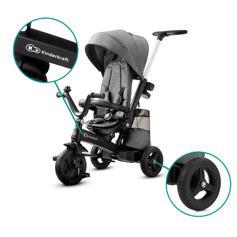 Kinderkraft Tricikl EASYTWIST siva