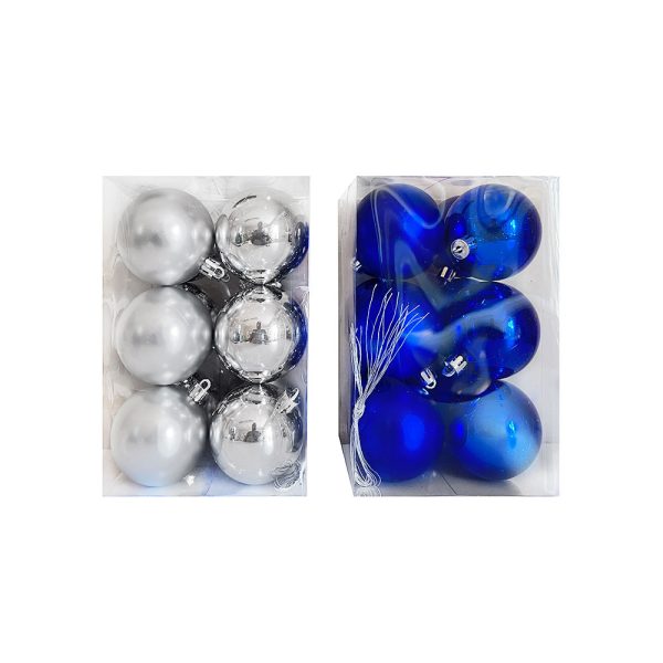Kuglice 60cm srebrne ili plave Srebrna