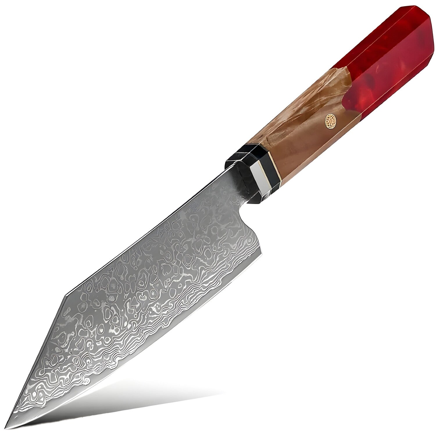 Damaskovski kuhinjski nož KU-20016 - Small Cleaver / Crvena / 26,1cm KP20016