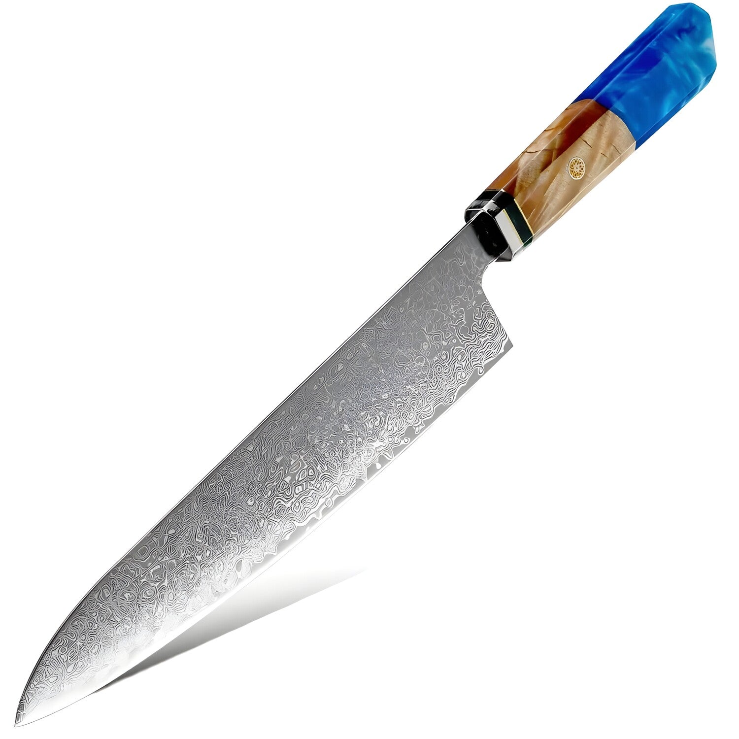 Damaskasti kuhinjski nož KU-20028 - Chef / Plava / 36cm KP20028