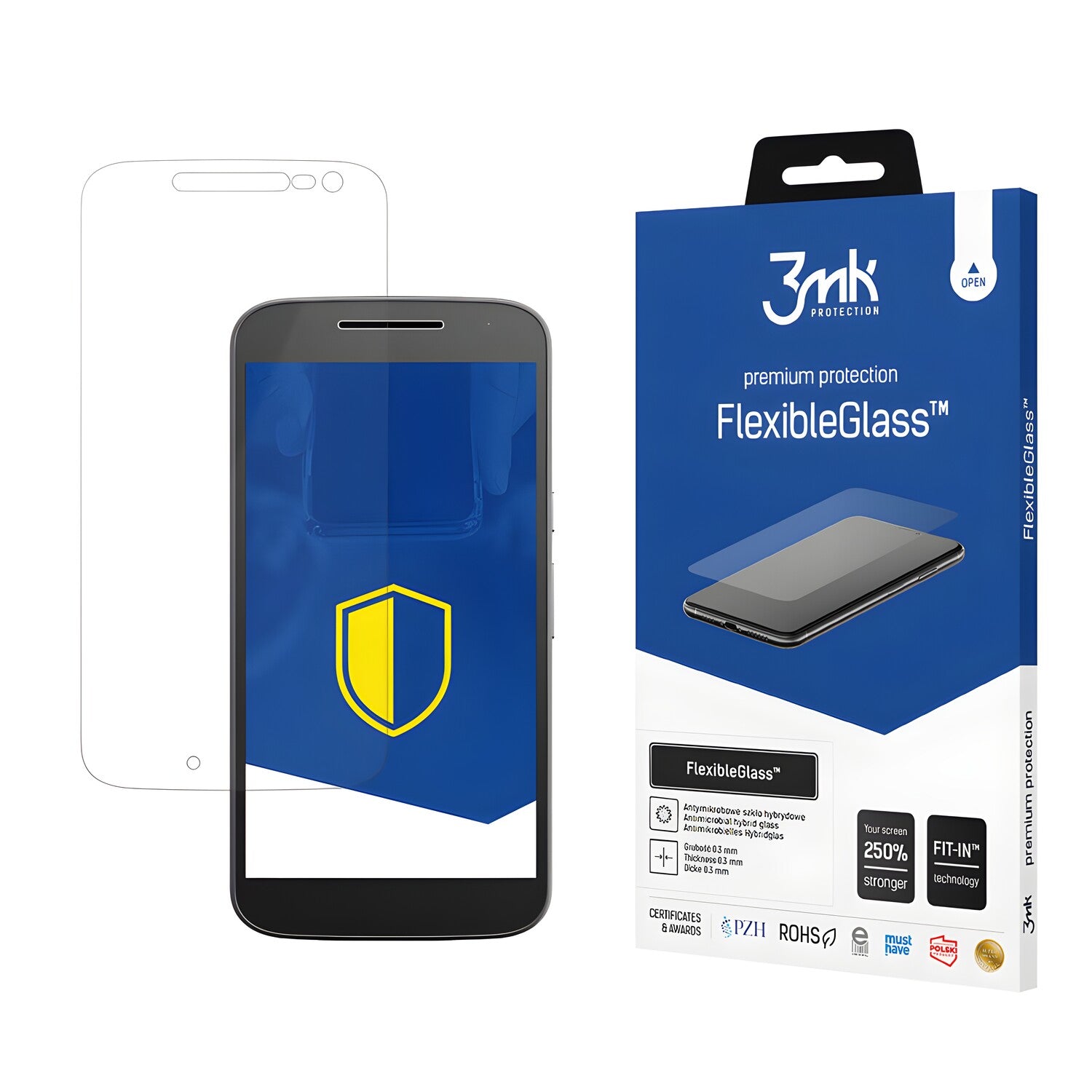 Zaštitno hibridno staklo 3mk FlexibleGlass za Lenovo Moto G4 - Prozirna KP22648