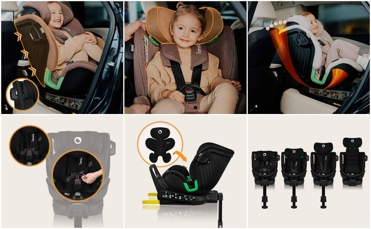 Lionelo autosjedalica Hugo i-Size 15-36 kg (100-150 cm), Black Carbon