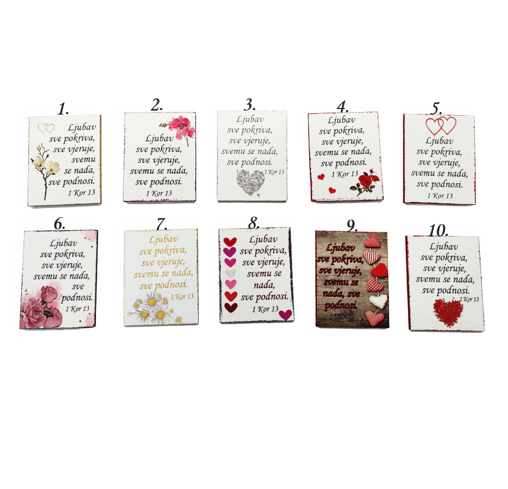 Ljubav sve pokriva, ljubav sve vjeruje...  Š12461 Magnet