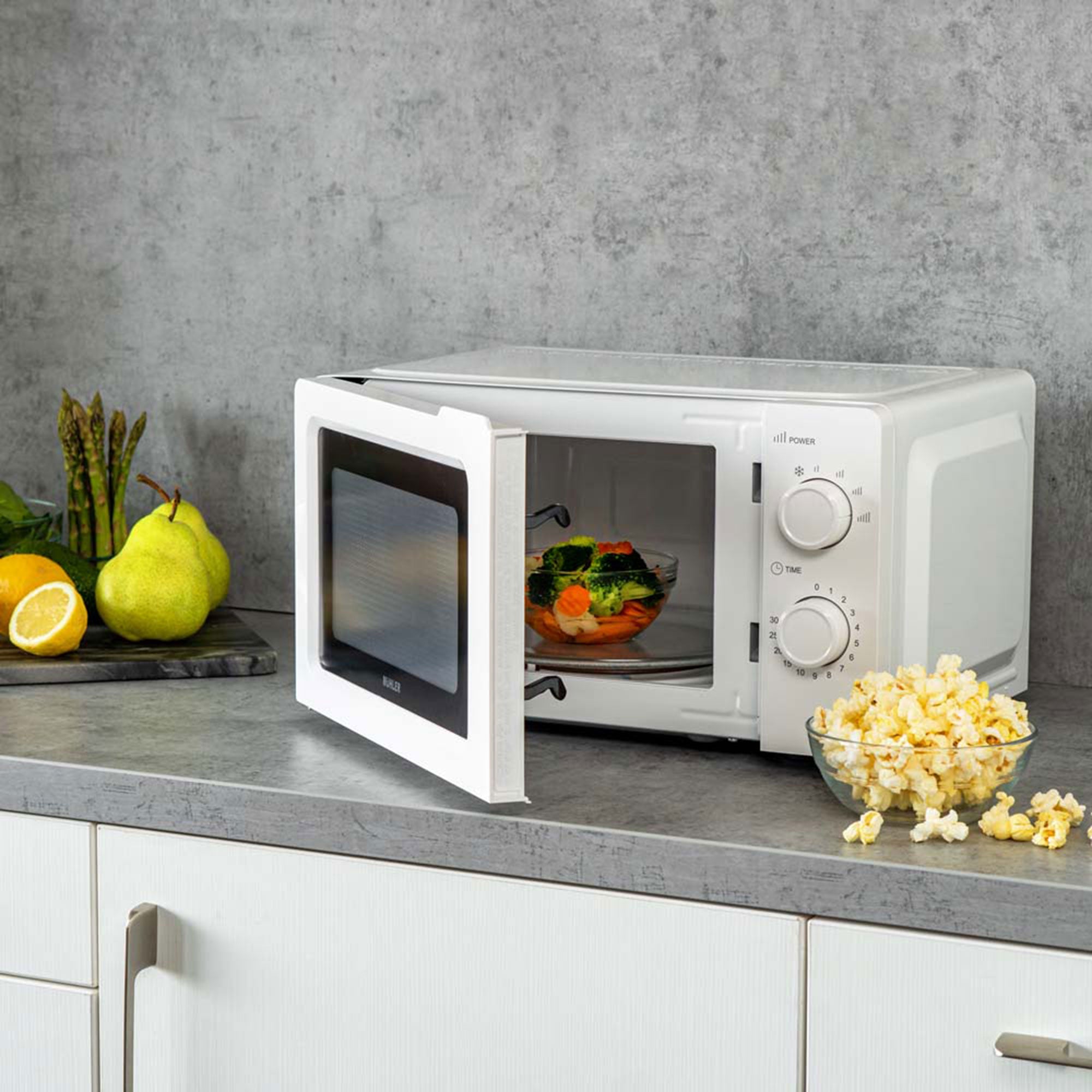 Mikrovalna pećnica MUHLER MO-5001 20L, bijela, mehanička