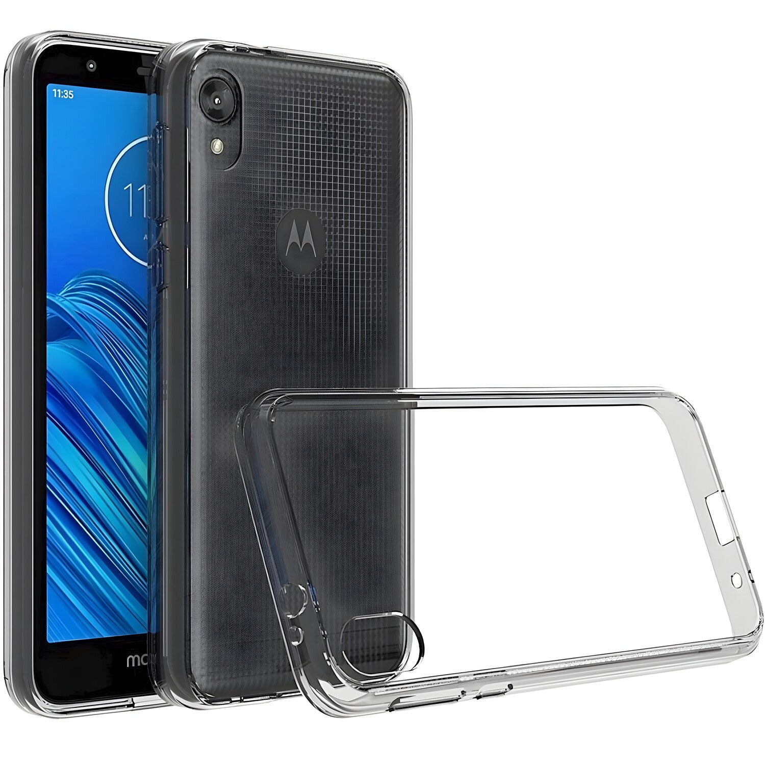 Przezračno zaštitno kućište za Motorola Moto E6 Plus - Prozirna KP26169