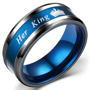 Prsten My King - Crna / Plava / 69mm KP32105