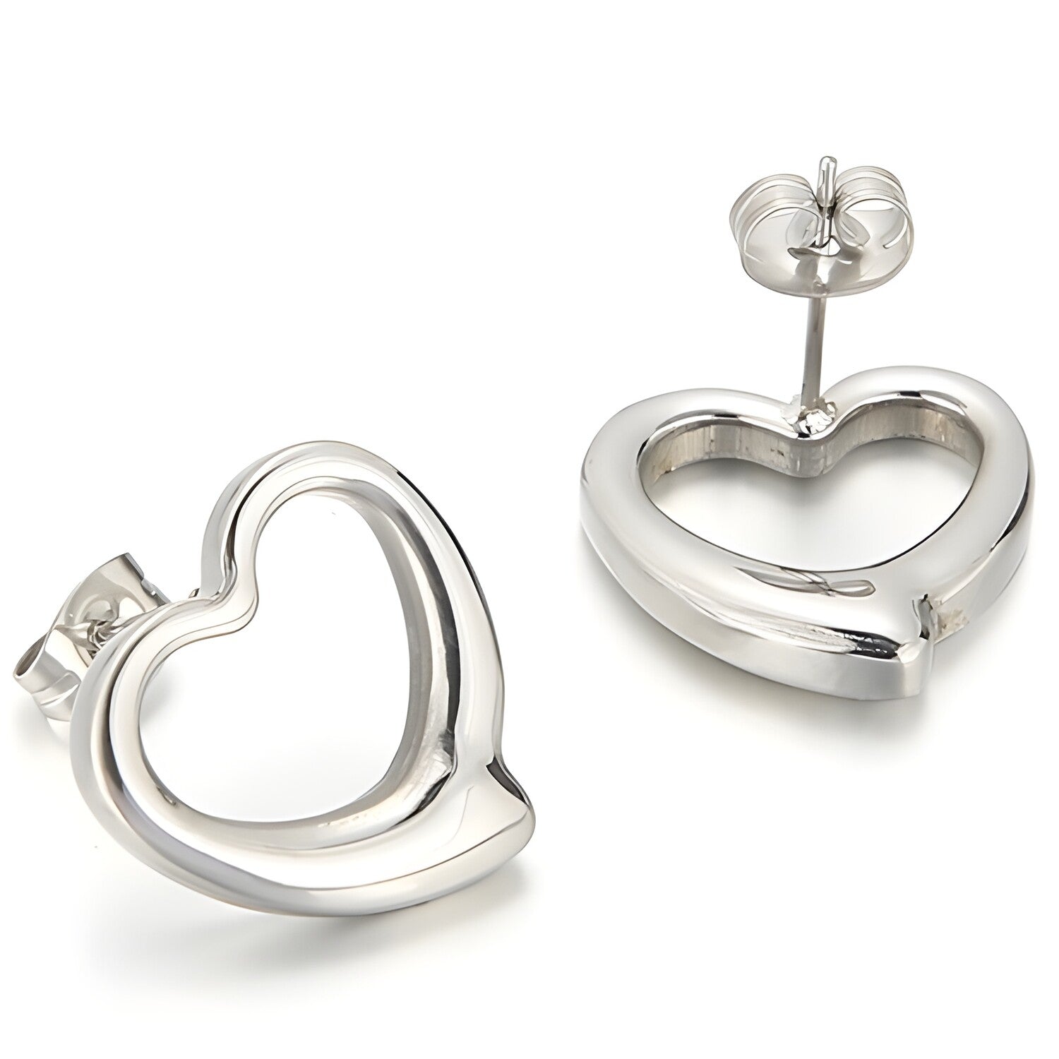 Naušnice Simple Heart - Srebrna KP21635
