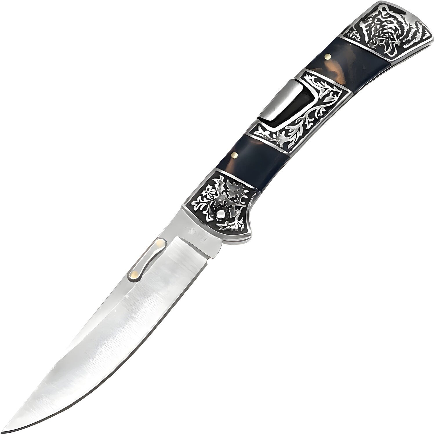Vanjski sklopivi nož B3159 - 21,5/9cm/Crna/Smeđa KP39348