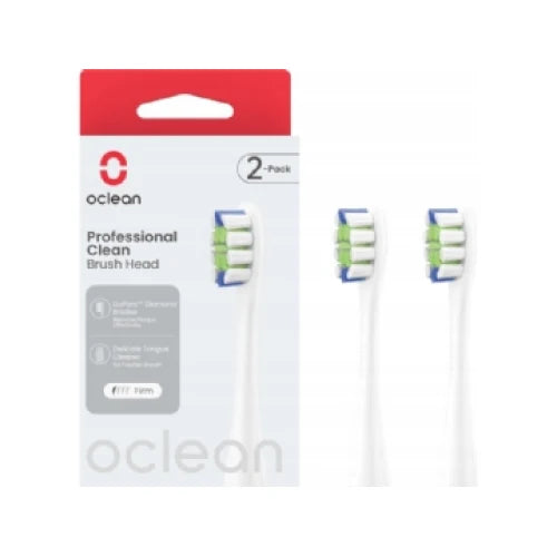 OClean Profesionalni nastavak za čišćenje - 2 komada Sivi, za električnu četkicu za zube
