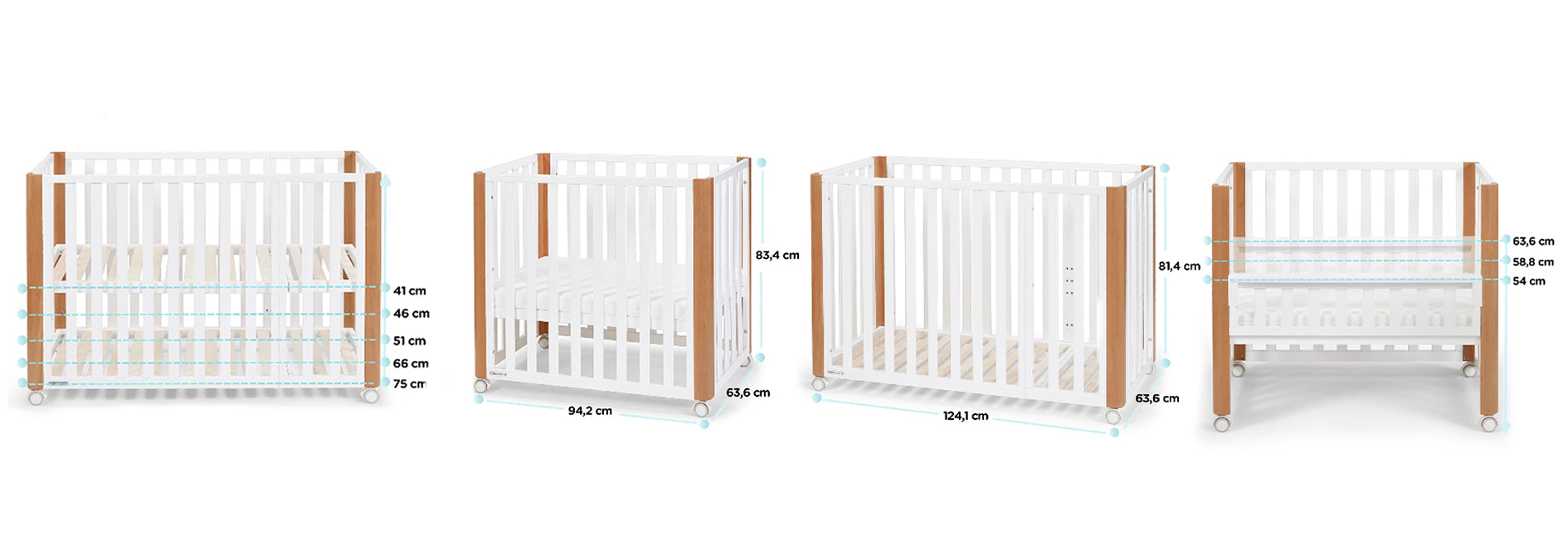 Kinderkraft krevetić KOYA 4u1 + madrac