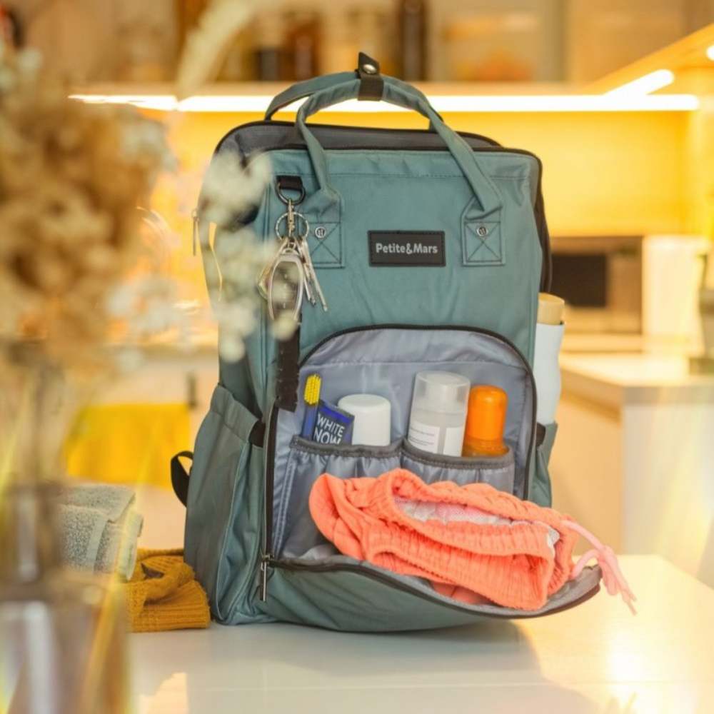 PETITE&MARS Ruksak za pelene Jack, Misty Green
