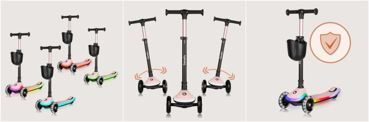 Lionelo romobil Mey LED, Black Onyx