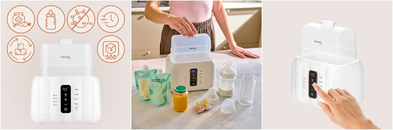 Lionelo Thermup Duo električni sterilizator i grijač bočica, White