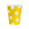 Papirnate čase Dots 270ml Žuta