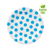 Tanjuri papirnati Dots 18cm 6kom Plava