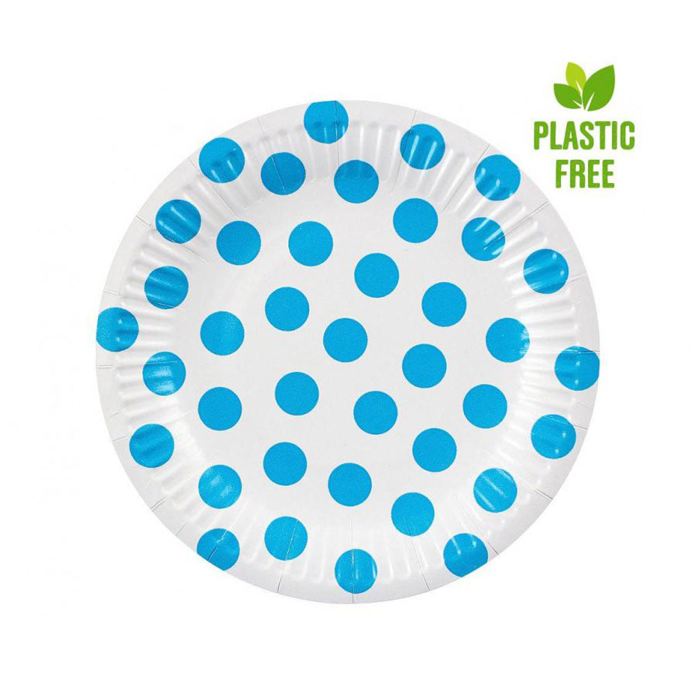 Tanjuri papirnati Dots 18cm 6kom Žuta