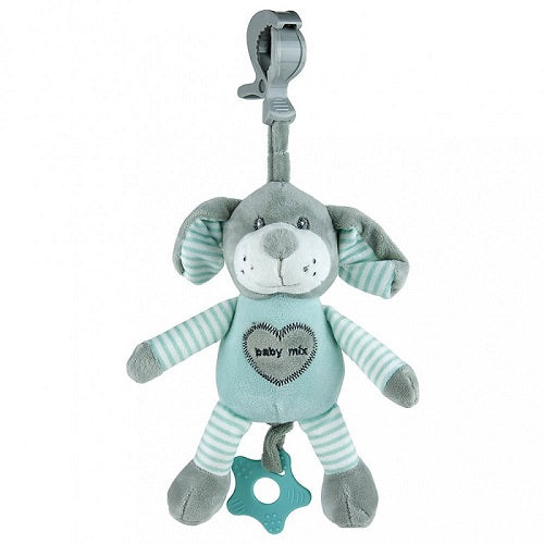 BabyMix pliš glazbena Sova – grey&mint