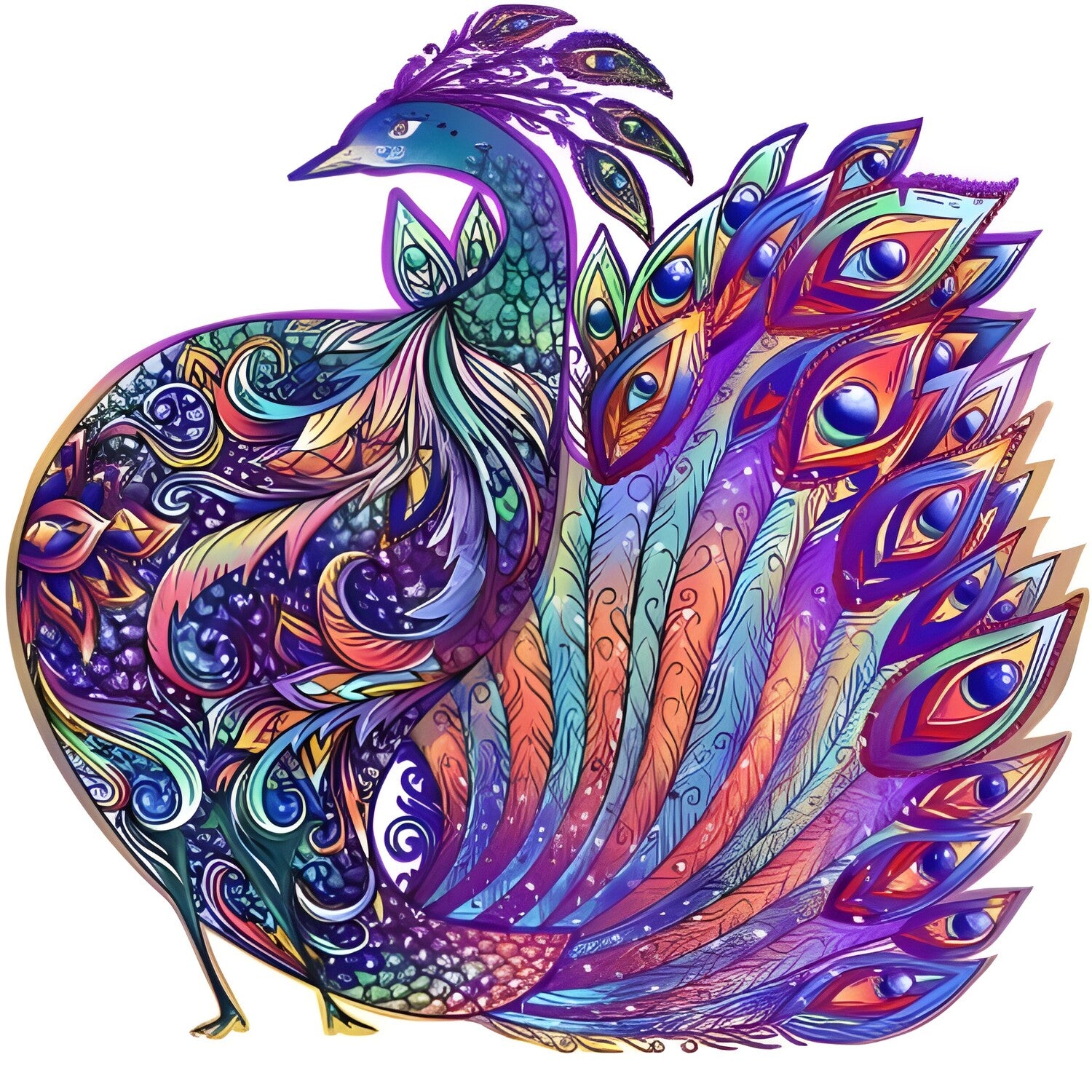 Drvene puzzle - Peafowl / S KP22006