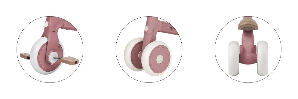 PETITE&MARS Balans bicikl Bingo 3 u 1, Dusty Rose