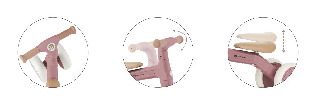 PETITE&MARS Balans bicikl Bingo 3 u 1, Dusty Rose