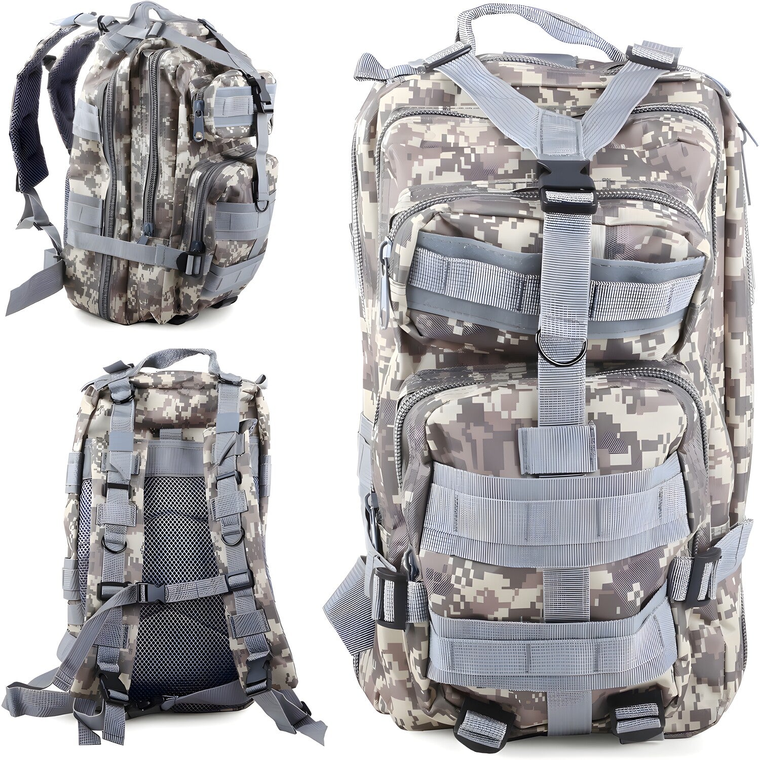 Taktički ruksak 30L - Siva / Smeđa KP39143