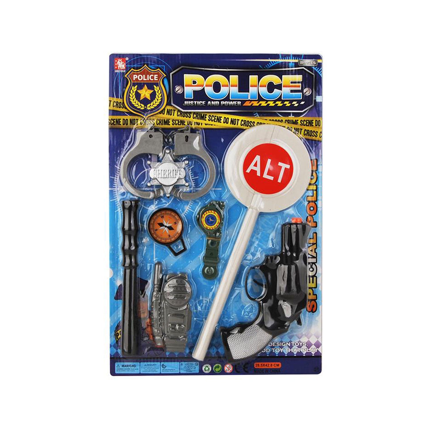 Policijski komplet za djecu – Set s 8 dodataka za igru uloga ‍♂️ Model 02