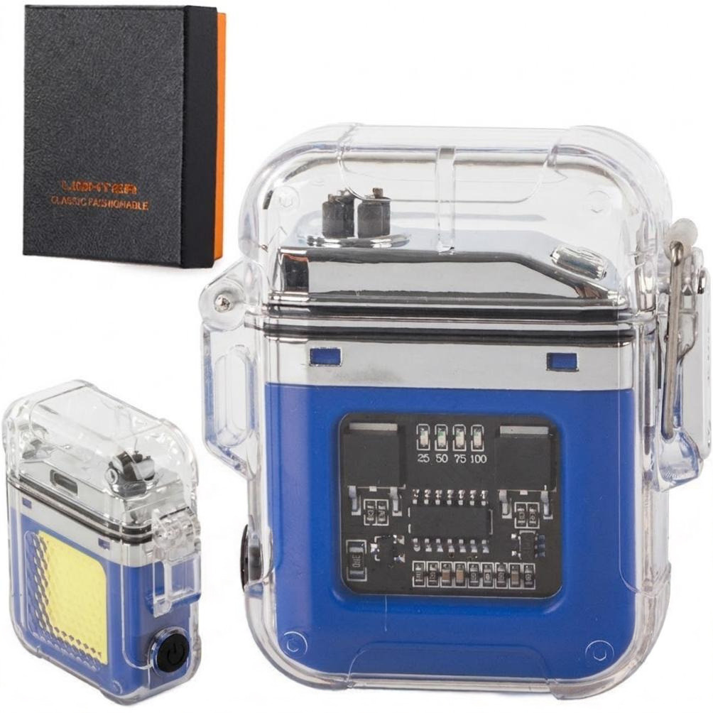 Električni upaljač s USB punjenjem RR-41128 - Plava / Srebrna KP41128