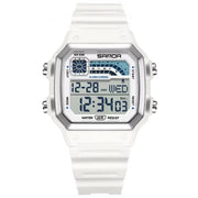 Digitalni sat SANDA BA-41787 - Bijeli / Srebrni KP41787