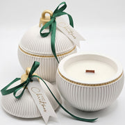 Svijeća Christmas Bauble Elegance - Bijela / Zlatna / Zimska čarolija KP42146