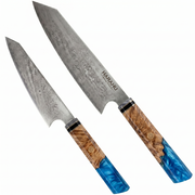 Set damastnih kuhinjskih noževa ZU - 40423 - 2 kom / Plava KP40423