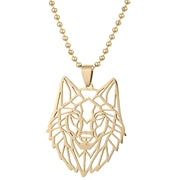 Ogrlica Hollow Wolf - Zlatna KP33461