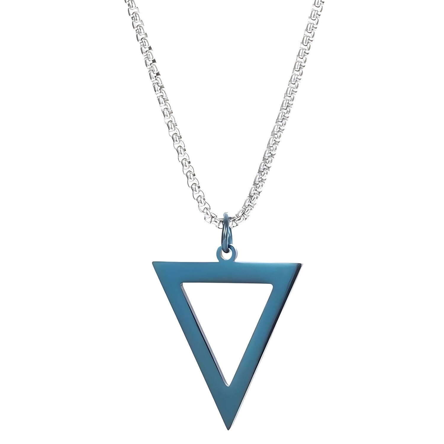Ogrlica Simple Triangle - Plava KP33476